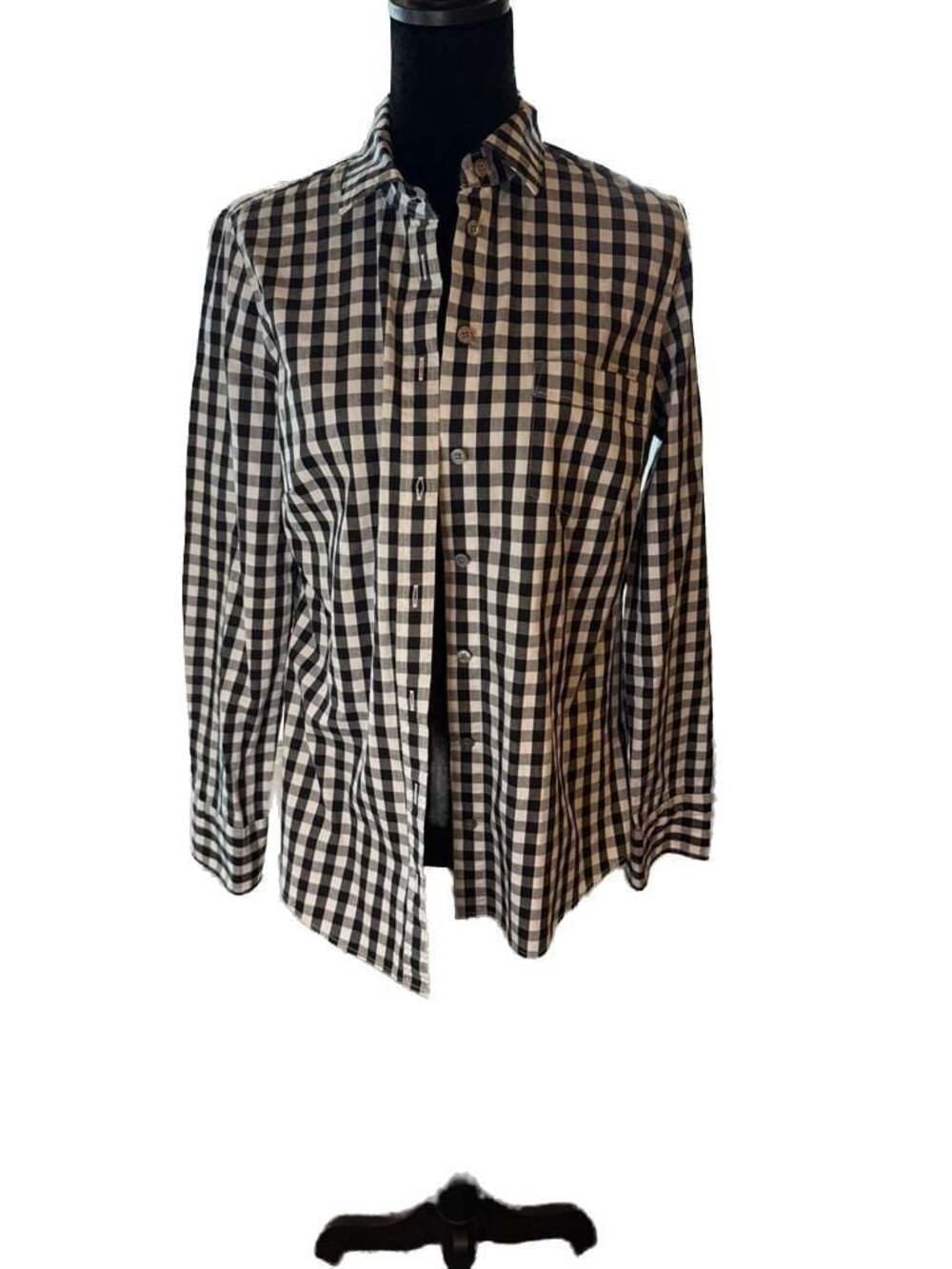 J. Crew Women's Gingham Check Button-Down Shirt Size Small